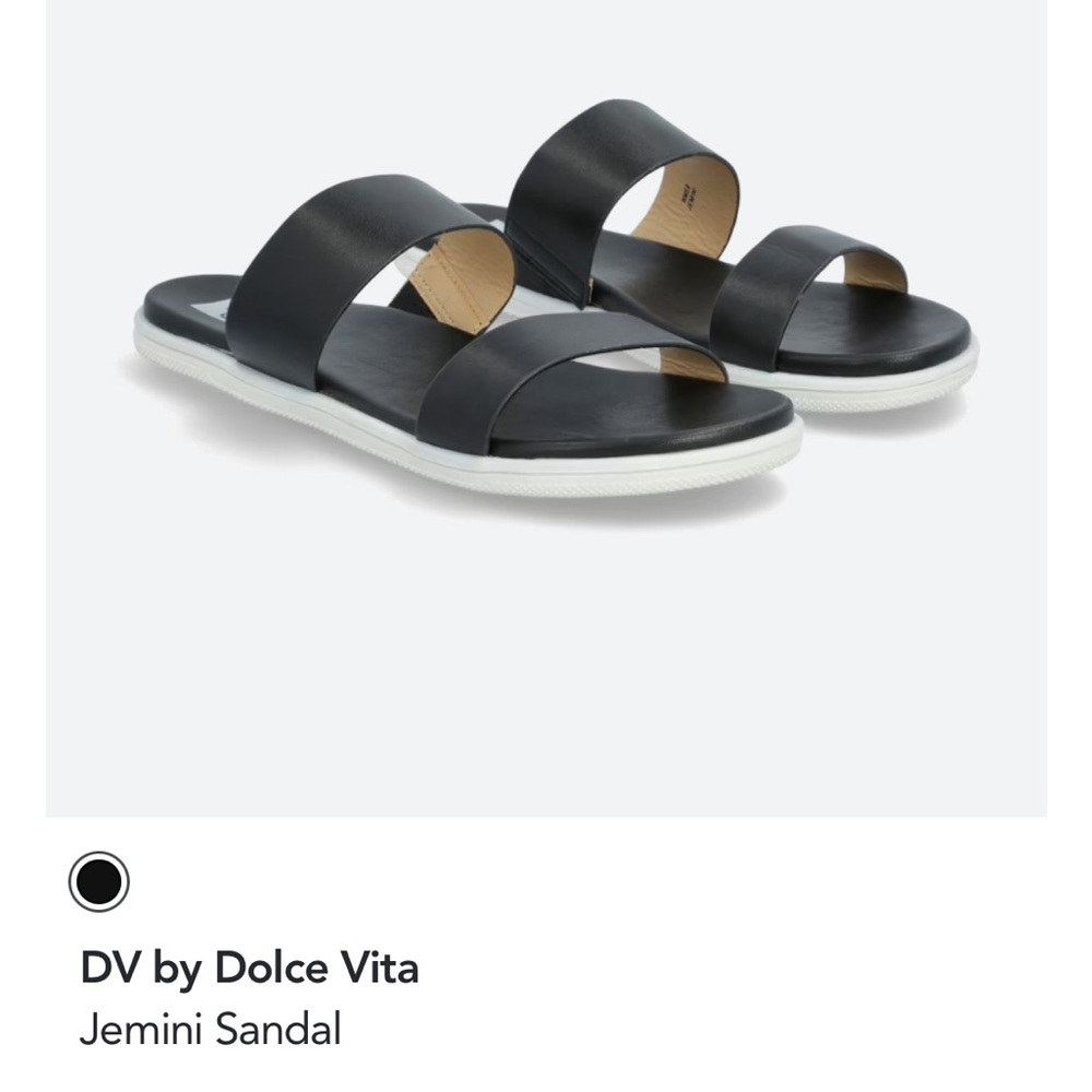 DV by Dolce Vita 8.5 sandals Jemini black with white trim